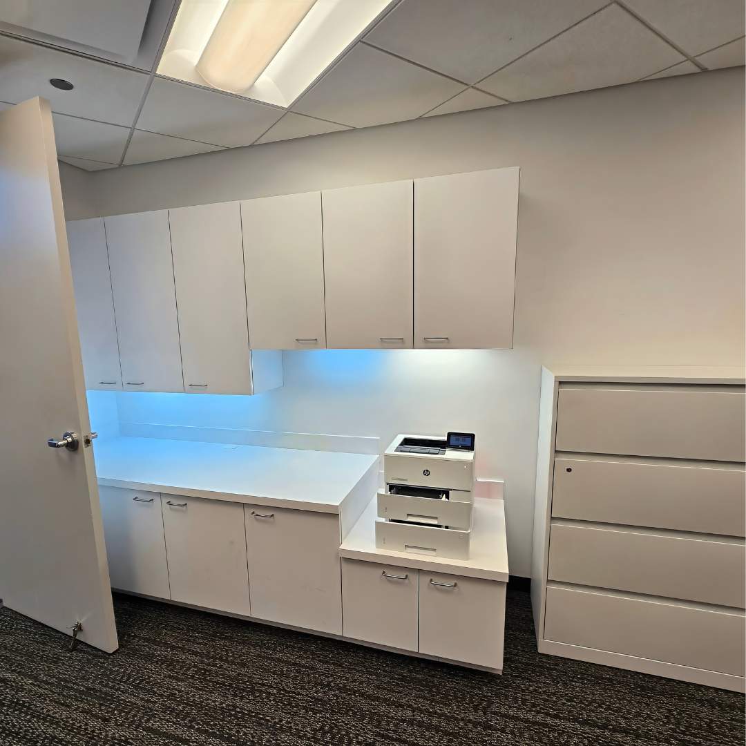 Office with Custom Cabinets 34